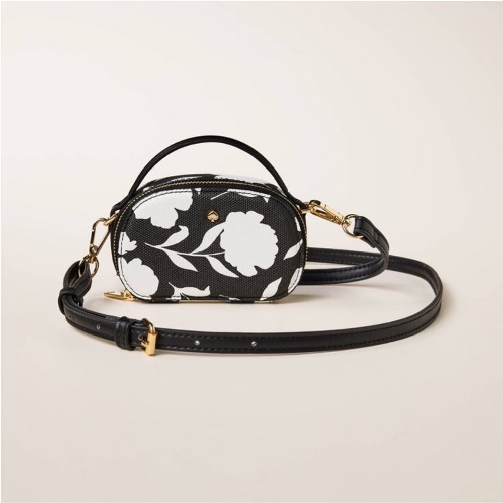 Kate Spade x Target. Floral Black and White Crossbody Bag